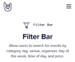 The Events Calendar: Filter Bar