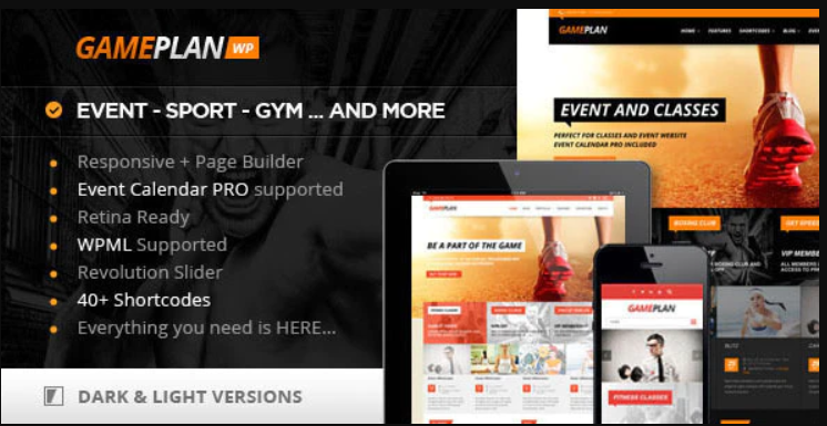 Gameplan - Event and Gym Fitness WordPress Theme