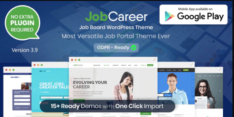 JobCareer Job Board Responsive WordPress Theme