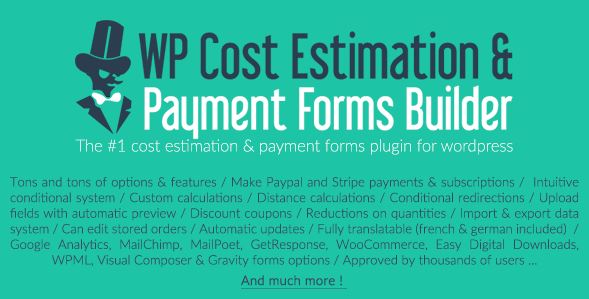 WP Cost Estimation and Payment Forms Builder