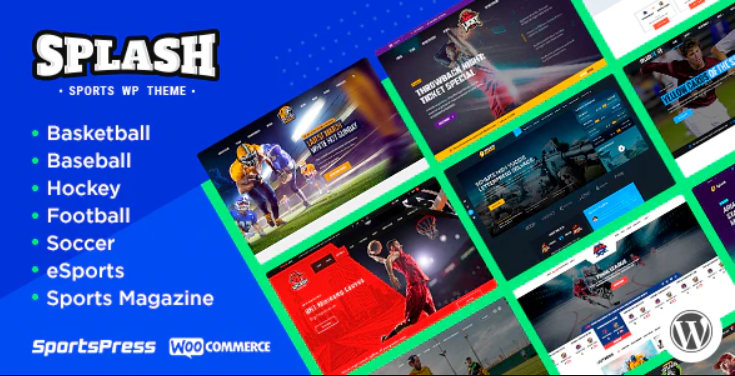 Splash - Sport WordPress Theme for Football, Soccer, Basketball, Baseball, Sport club