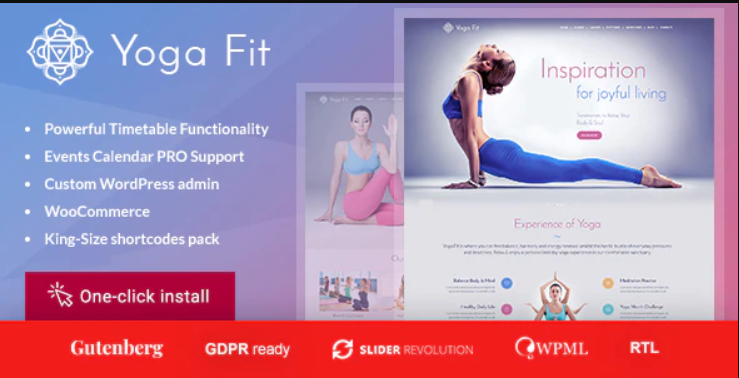 Yoga Fit - Sports, Fitness & Gym WordPress Theme