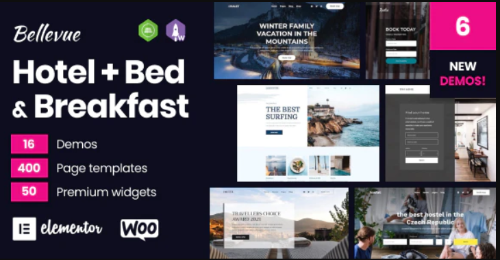 Hotel + Bed and Breakfast Booking Calendar Theme | Bellevue
