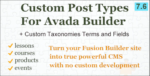 Custom Post Types and Taxonomies for Fusion Builder