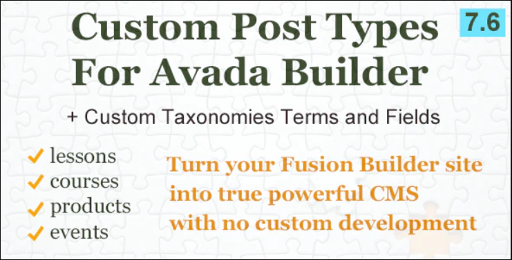 Custom Post Types and Taxonomies for Fusion Builder