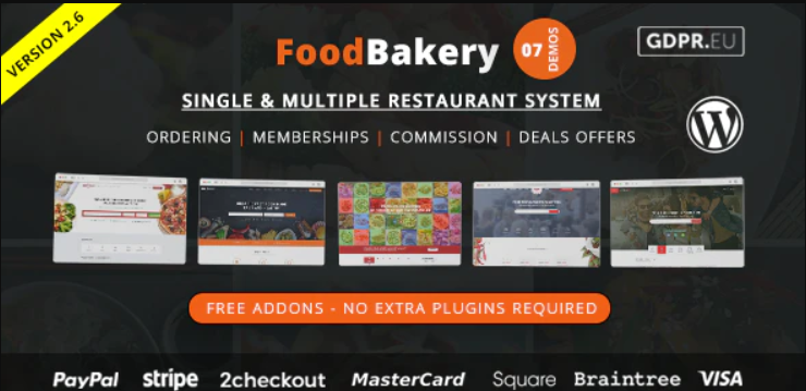 FoodBakery | Food Delivery Restaurant Directory WordPress Theme