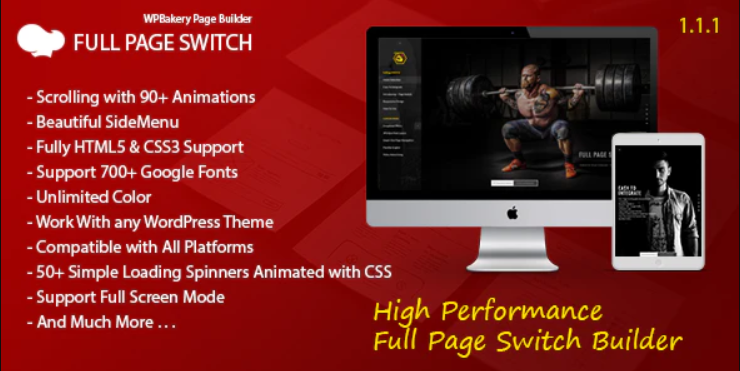 Full Page Switch - With Side Menu - Addon For WPBakery Page Builder