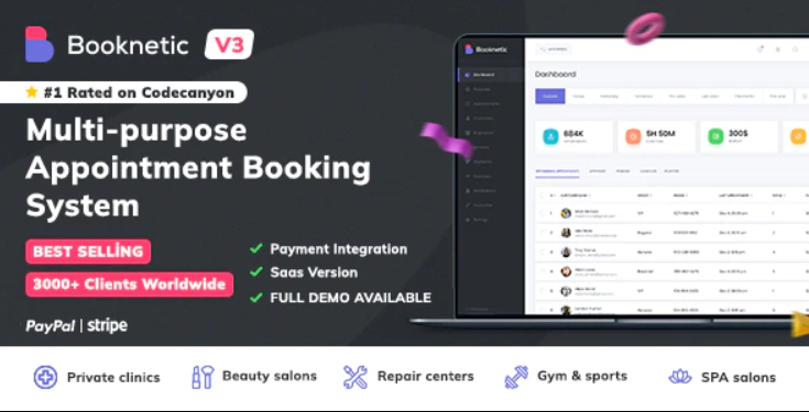 Booknetic - WordPress Booking Plugin for Appointment Scheduling [SaaS]