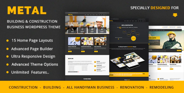 Metal - Building & Construction Business WordPress Themes