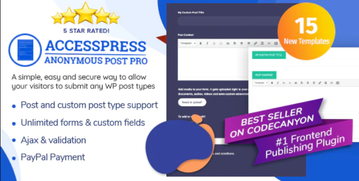 AccessPress Anonymous Post Pro - Frontend Publishing WordPress Plugin