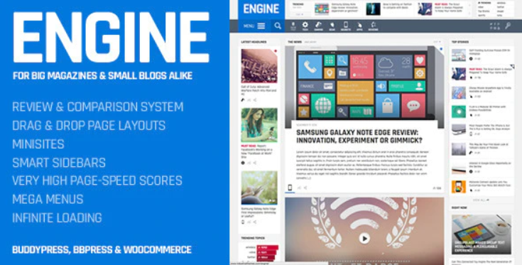 Engine - Drag and Drop News Magazine - Minisites