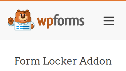WPForms Form Locker addon