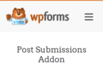 WPForms Post Submissions addon