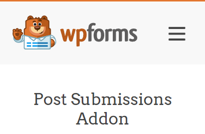 WPForms Post Submissions addon