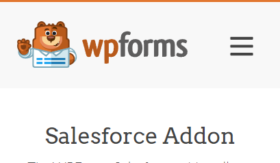 WPForms Salesforce addon