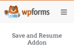 WPForms Save and Resume