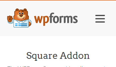 WPForms Square addon
