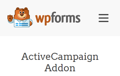 WPForms ActiveCampaign Addon