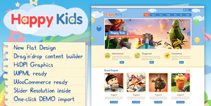 Happy Kids - Children WordPress Theme
