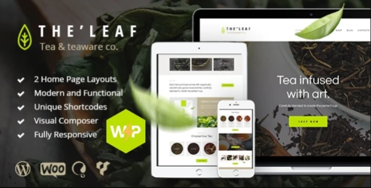 TheLeaf - Tea Production Company & Online Coffee Shop WordPress Theme