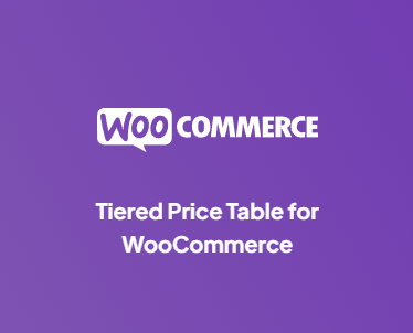 Tiered Pricing Table for WooCommerce